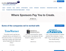 Tablet Screenshot of indiesponsor.com